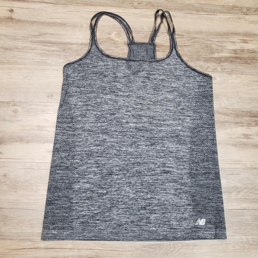 New Balance Tank Top Womens Small Gray Heather Racerback Athletic Running Gym